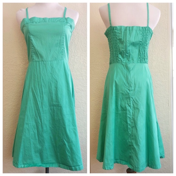 Mint Fit and Flare Dress - Picture 1 of 4